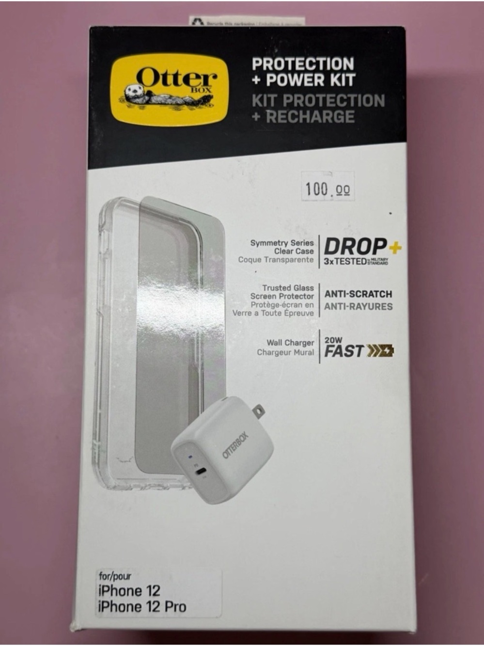 Otterbox Protection + Power Kit for iPhone 12/12 Pro Clear Case